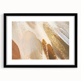 Earthen Harmony Abstracts – Gold and Beige Minimalist Wall Art Print