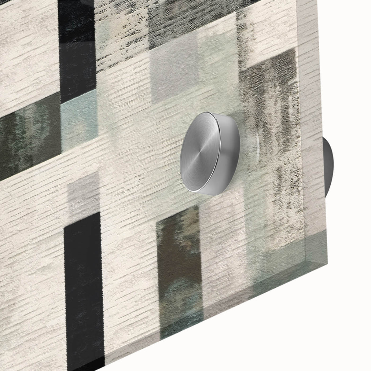 Geometric Abstract Painting - Black and Gray Modern Art