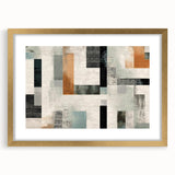 Geometric Abstract Painting - Black and Gray Modern Art