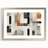 Geometric Abstract Painting - Black and Gray Modern Art