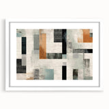 Geometric Abstract Painting - Black and Gray Modern Art