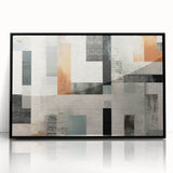 Geometric Abstract Painting - Black and Gray Modern Art