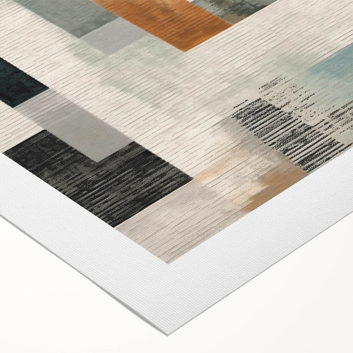 Geometric Abstract Painting - Black and Gray Modern Art
