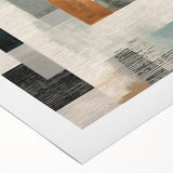 Geometric Abstract Painting - Black and Gray Modern Art
