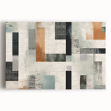 Geometric Abstract Painting - Black and Gray Modern Art