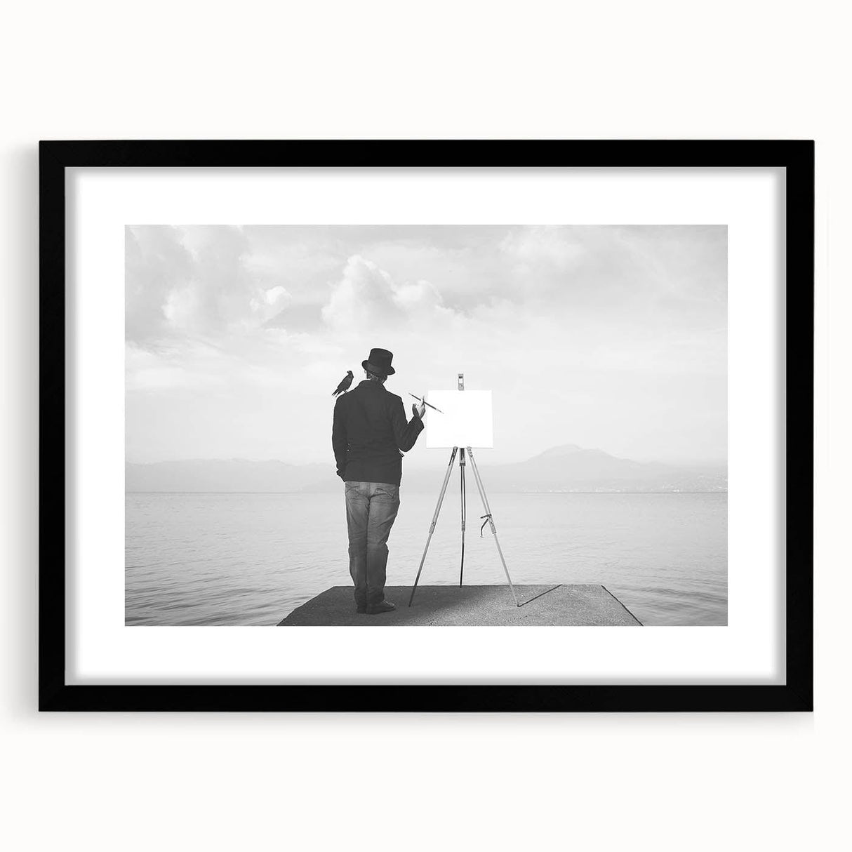 Modern Cityscape Wall Art – Surreal Artist Reflection Print