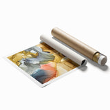 Warm Tones Abstract Fluid Canvas Art - Contemporary Fluid Artwork
