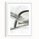 Contemporary Abstract Art – Minimalist Gray & White Modern Painting
