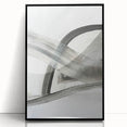 Contemporary Abstract Art – Minimalist Gray & White Modern Painting