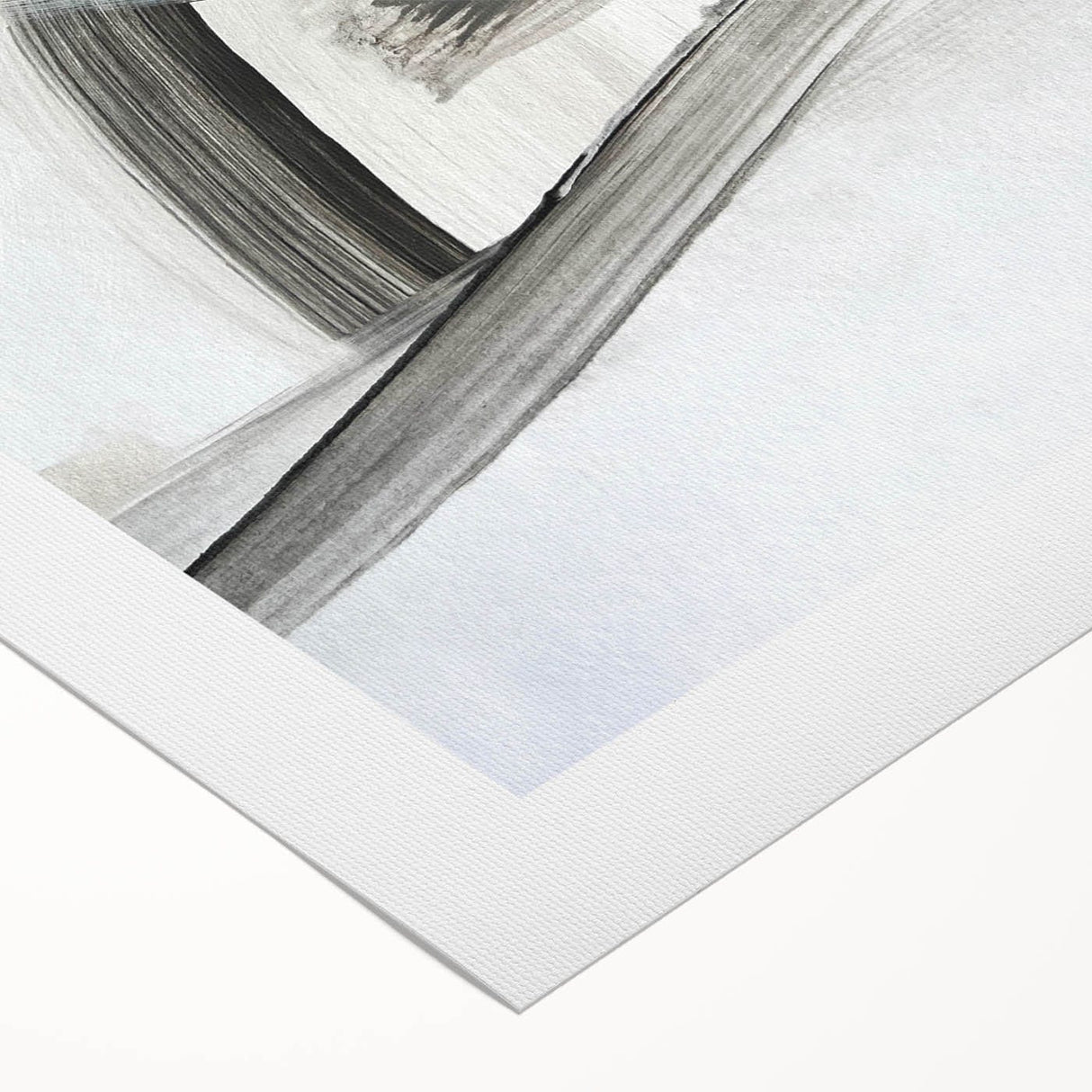 Contemporary Abstract Art – Minimalist Gray & White Modern Painting
