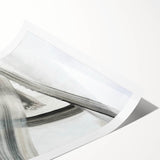 Contemporary Abstract Art – Minimalist Gray & White Modern Painting