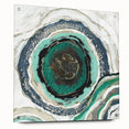 Serene Landscape Photography Prints – Abstract Green Geode Art
