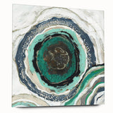 Serene Landscape Photography Prints – Abstract Green Geode Art