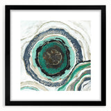 Serene Landscape Photography Prints – Abstract Green Geode Art