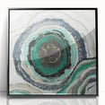 Serene Landscape Photography Prints – Abstract Green Geode Art