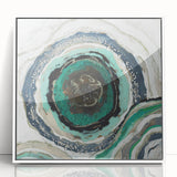 Serene Landscape Photography Prints – Abstract Green Geode Art