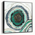 Serene Landscape Photography Prints – Abstract Green Geode Art