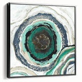 Serene Landscape Photography Prints – Abstract Green Geode Art