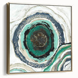 Serene Landscape Photography Prints – Abstract Green Geode Art