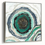 Serene Landscape Photography Prints – Abstract Green Geode Art