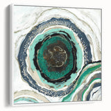 Serene Landscape Photography Prints – Abstract Green Geode Art
