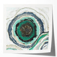Serene Landscape Photography Prints – Abstract Green Geode Art