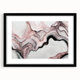 Luxury Abstract Wall Art – Black, White & Blush Pink Canvas