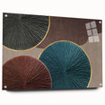 Abstract Art for Sale - Teal and Brown Geometric Canvas Print