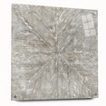 Minimalist Textured Art Pieces – Beige and Gray Radial Line Design