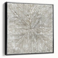 Minimalist Textured Art Pieces – Beige and Gray Radial Line Design