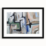 Urban Geometry Flow – Contemporary Abstract Art Pieces in Cool Tones