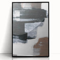 Earthen Harmony Abstracts – Black and White Modern Minimalist Art Print