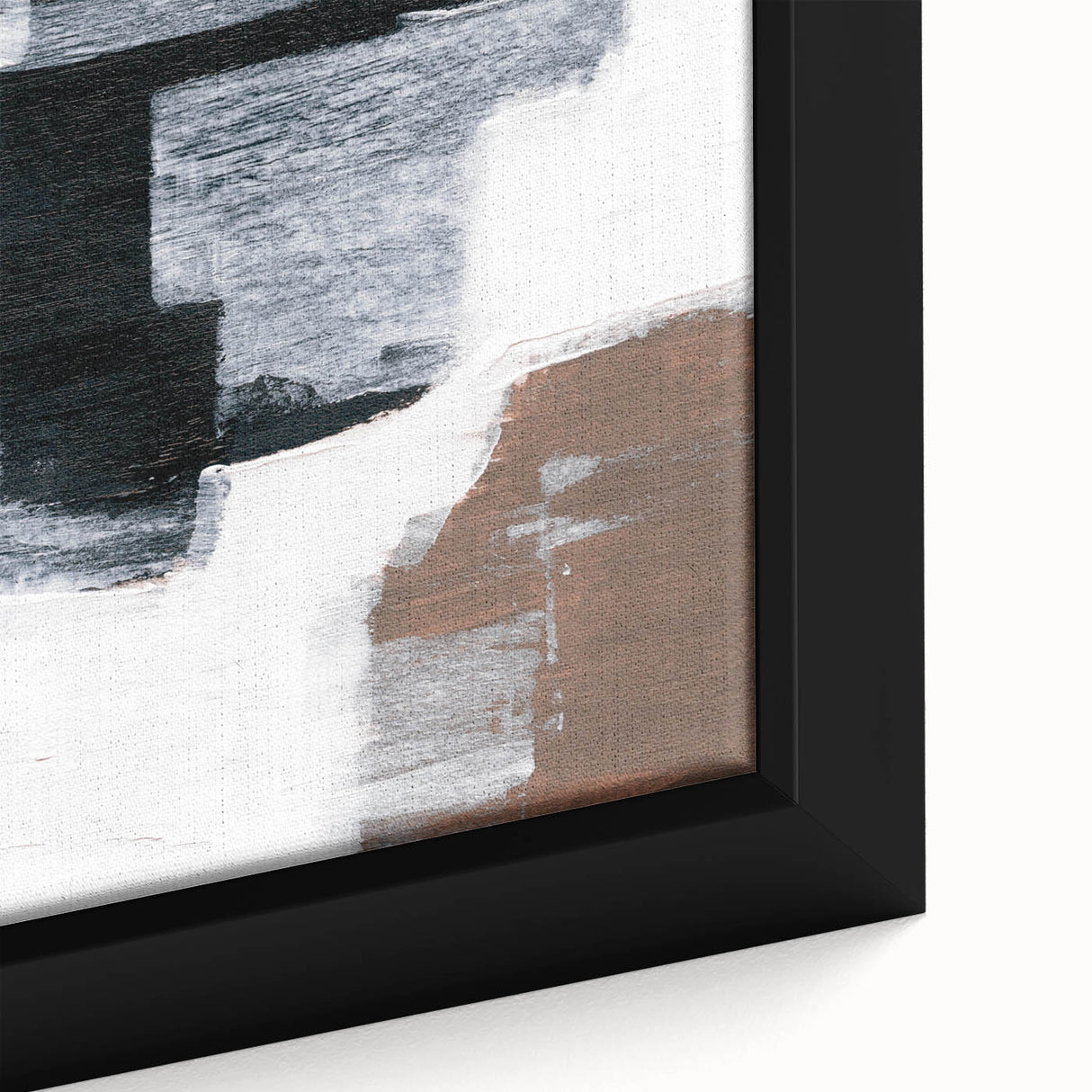 Earthen Harmony Abstracts – Black and White Modern Minimalist Art Print