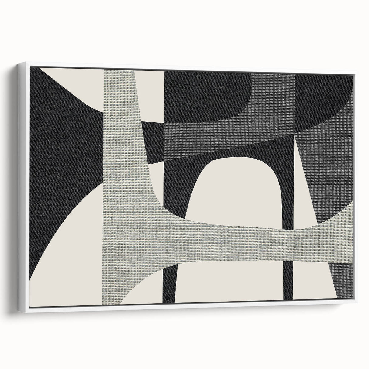 Minimalist Wall Decor - Black and Gray Geometric Print