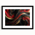 Luxury Black & Red Abstract Painting – Bold Modern Wall Art