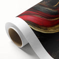 Luxury Black & Red Abstract Painting – Bold Modern Wall Art