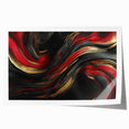 Luxury Black & Red Abstract Painting – Bold Modern Wall Art
