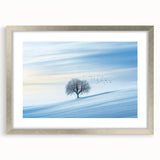 Minimalist Winter Wonderland – Serene Snowy Landscape Print