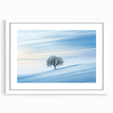 Minimalist Winter Wonderland – Serene Snowy Landscape Print