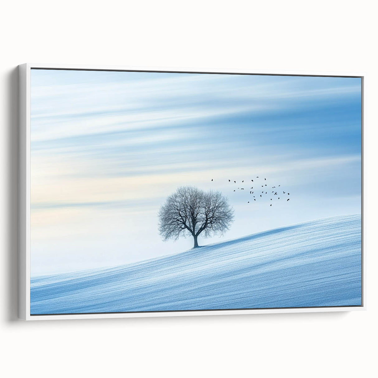 Minimalist Winter Wonderland – Serene Snowy Landscape Print