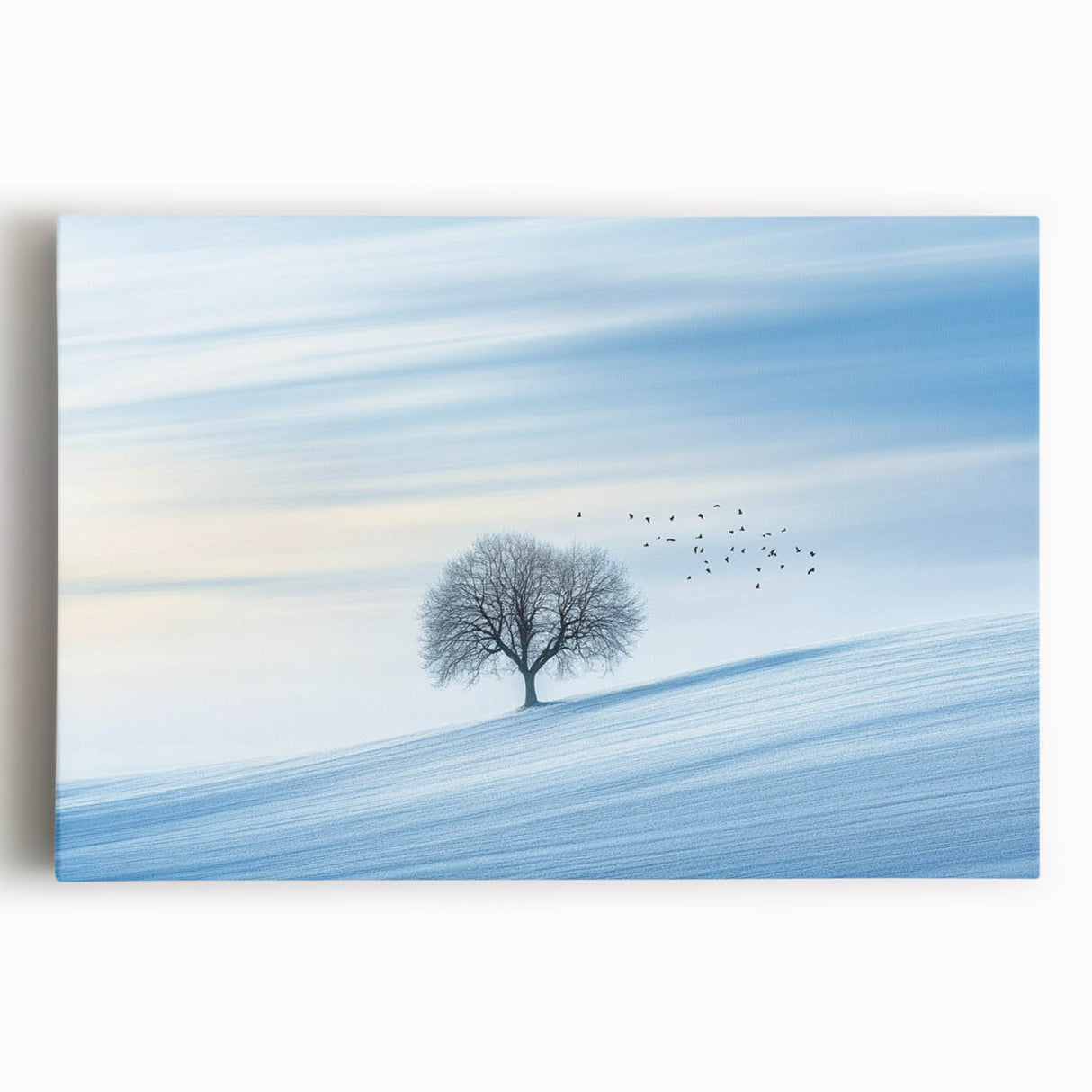 Minimalist Winter Wonderland – Serene Snowy Landscape Print