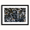 Bold Abstract Wall Art - Black, White, and Gold Modern Canvas Print