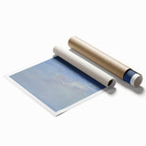 Modern Art Prints – Soft Blue & White Abstract Canvas Wall Art