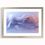 Modern Fluid Art Prints – Celestial Blue, Lilac & Peach Wall Decor