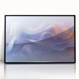 Modern Fluid Art Prints – Celestial Blue, Lilac & Peach Wall Decor