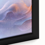Modern Fluid Art Prints – Celestial Blue, Lilac & Peach Wall Decor