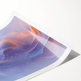 Modern Fluid Art Prints – Celestial Blue, Lilac & Peach Wall Decor