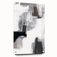 Earthen Harmony Abstracts – Black, White & Gray Modern Wall Art Print