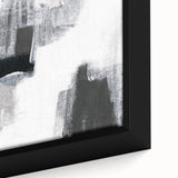 Earthen Harmony Abstracts – Black, White & Gray Modern Wall Art Print