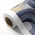 Modern Art Prints - Gray Blue and Gold Abstract Wall Decor